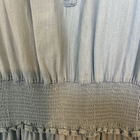 Rails Amina Smocked Mini Dress Large chambray - Picture 7 of 10